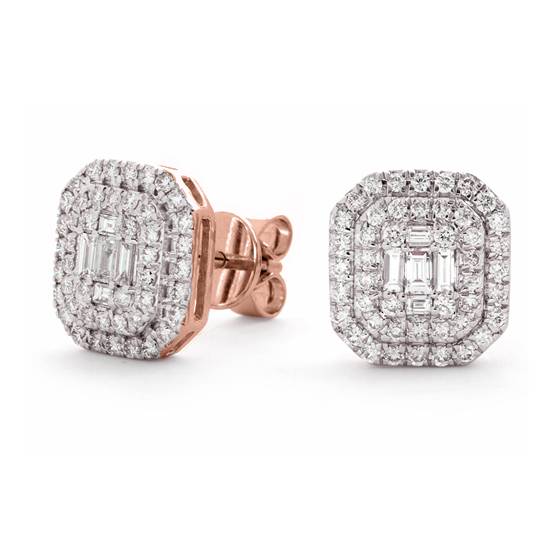 0.75ct Classic Diamond Cluster Earrings