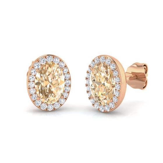 1.80ct Morganite and Diamond Earrings