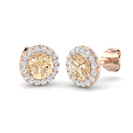 1.20ct Morganite and Diamond Earrings