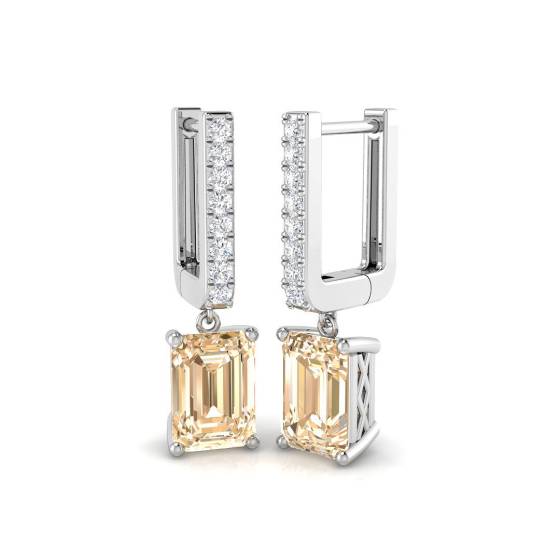 1.90ct Morganite and Diamond Earrings