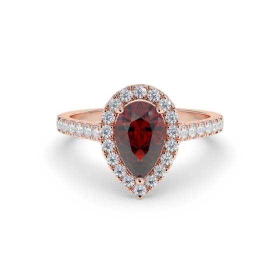 0.70ct Ruby and Diamond Cluster Ring