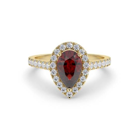0.70ct Ruby and Diamond Cluster Ring