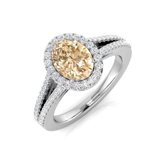 1.50ct Morganite and Diamond Gemstone Ring