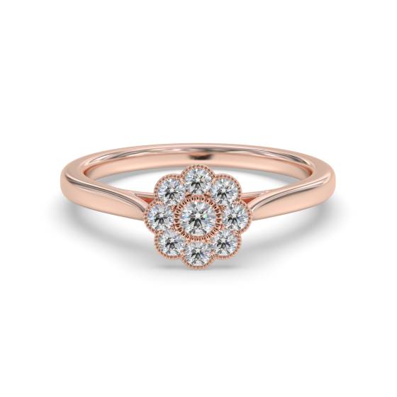 0.25ct Elegant Round Diamond Cluster Ring