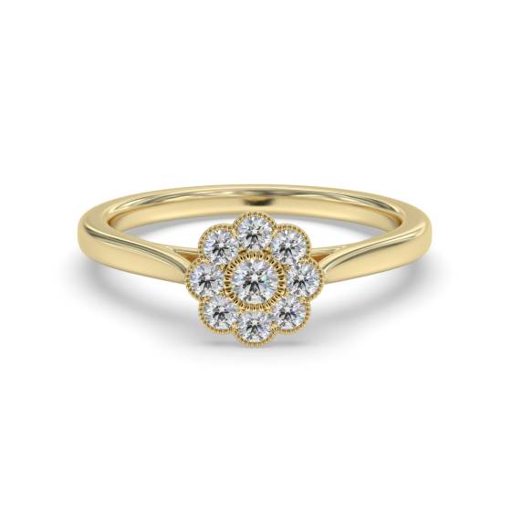 0.25ct Elegant Round Diamond Cluster Ring
