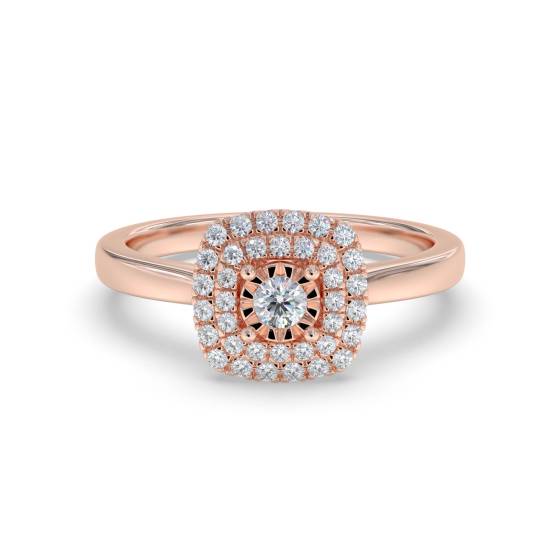 0.25ct Elegant Round Diamond Halo Ring