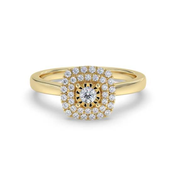 0.25ct Elegant Round Diamond Halo Ring
