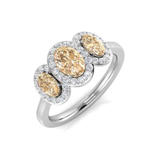 1.20ct Morganite and Diamond Gemstone Ring