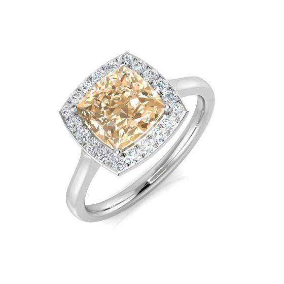 1.40ct Morganite and Diamond Gemstone Ring