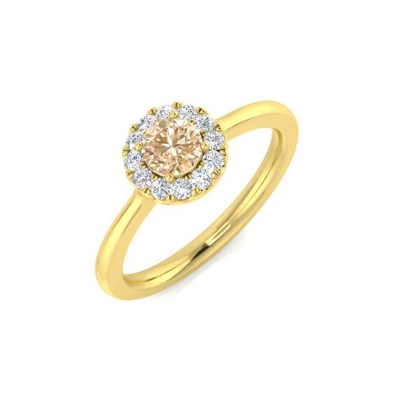 0.50ct Morganite and Diamond Gemstone Ring