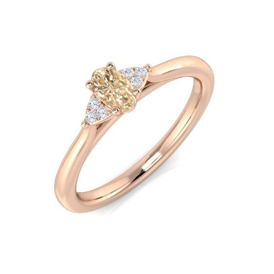 0.30ct Morganite and Diamond Gemstone Ring
