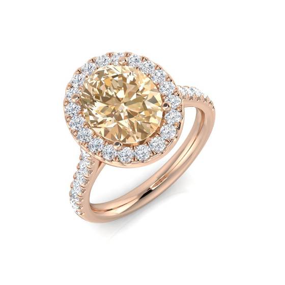 2.90ct Morganite and Diamond Gemstone Ring