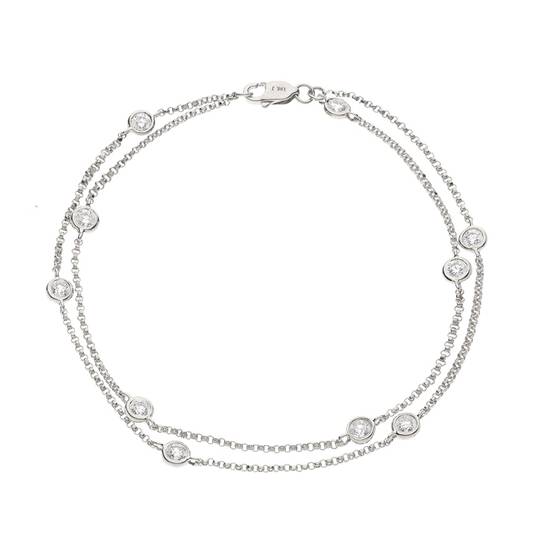 0.25ct Classic Round Diamond Chain Bracelet