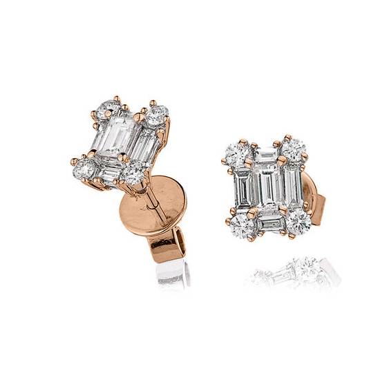 Classic Diamond Cluster Earrings