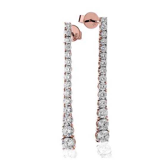 2.30ct Classic Round Diamond Drop Earrings