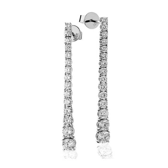 2.30ct Classic Round Diamond Drop Earrings
