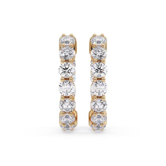 1.50ct Modern Round Diamond Hoop Earrings