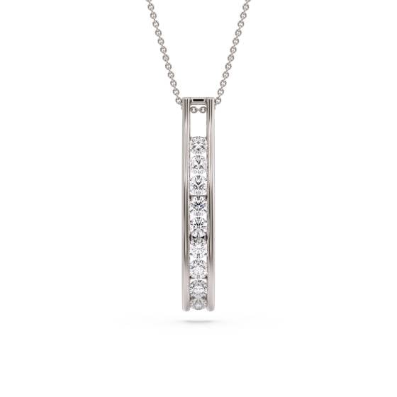 Classic Round Diamond Journey Pendant