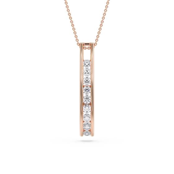 Classic Round Diamond Journey Pendant