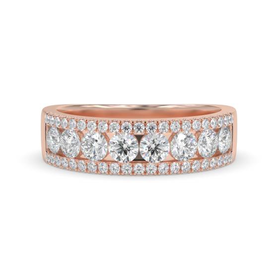 0.50ct Elegant Round Diamond Multi Row Dress Ring