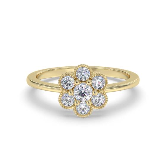 0.30ct Elegant Round Diamond Cluster Ring