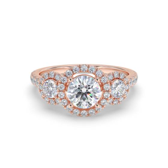 1.40ct Modern Round Diamond Designer Ring