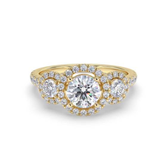 1.40ct Modern Round Diamond Designer Ring