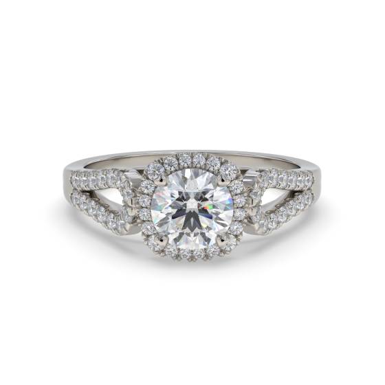 1.00ct Modern Round Diamond Designer Ring
