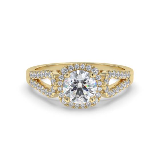 1.00ct Modern Round Diamond Designer Ring