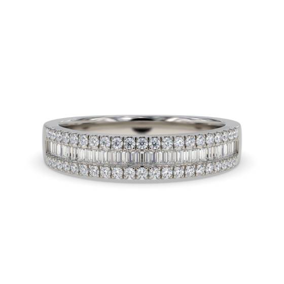 0.50ct Round and Baguette Diamond Dress Ring