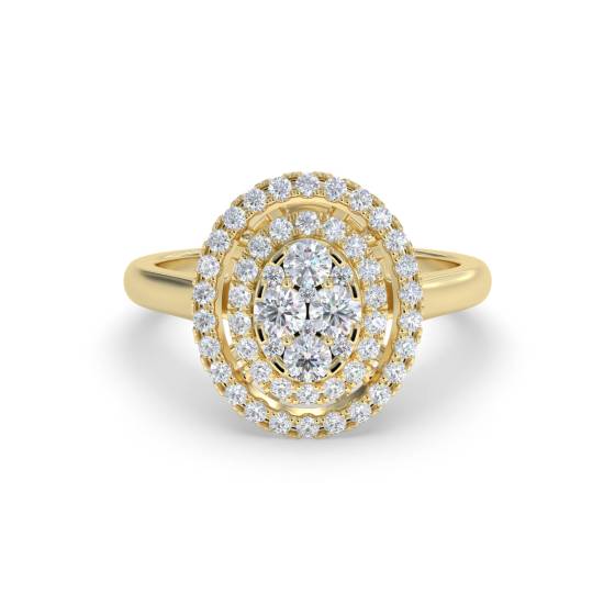 0.80ct Elegant Round Diamond Cluster Ring
