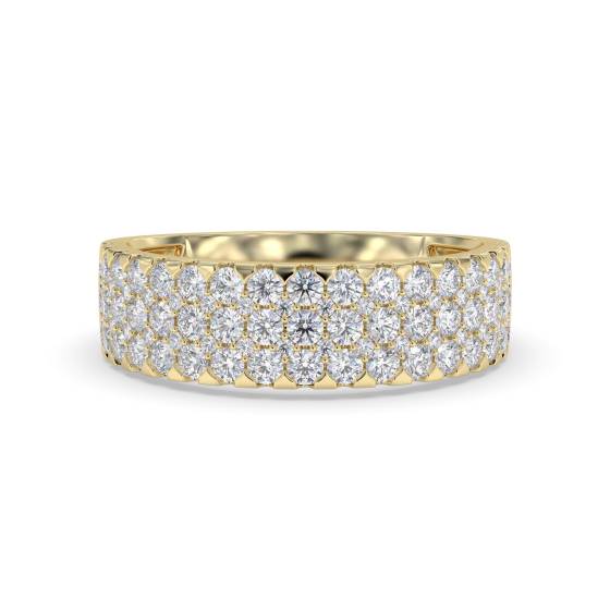 1.10ct Elegant Round Diamond Multi Row Dress Ring