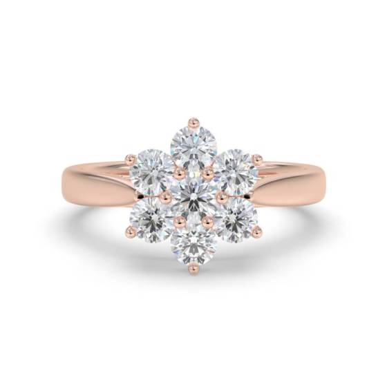 0.75ct Elegant Round Diamond Cluster Ring