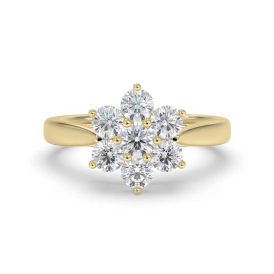 0.75ct Elegant Round Diamond Cluster Ring
