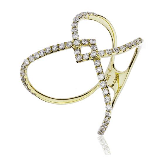 0.50ct Classic Spiral Round Diamond Designer Ring