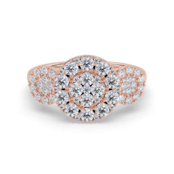1.80ct Modern Cluster Round Diamond Dress Ring