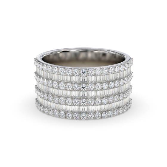 2.20ct Elegant Round Diamond Multi Row Dress Ring