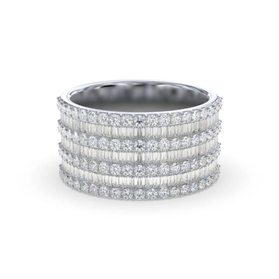 2.20ct Elegant Round Diamond Multi Row Dress Ring