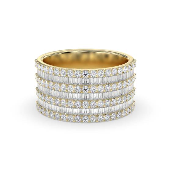 2.20ct Elegant Round Diamond Multi Row Dress Ring