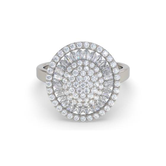 2.00ct Elegant Round Diamond Cluster Ring