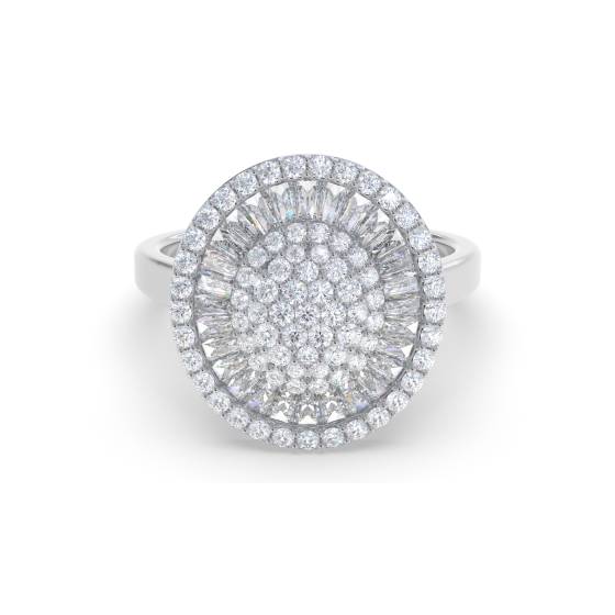 2.00ct Elegant Round Diamond Cluster Ring