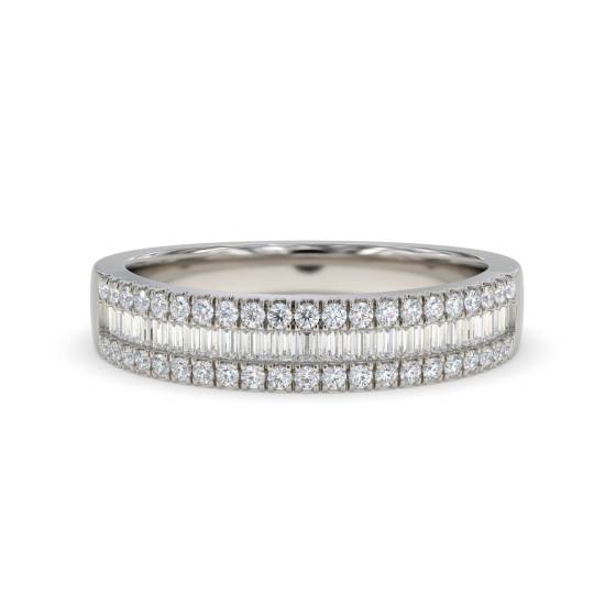 1.50ct Round and Baguette Diamond Dress Ring