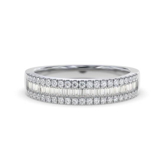 1.50ct Round and Baguette Diamond Dress Ring