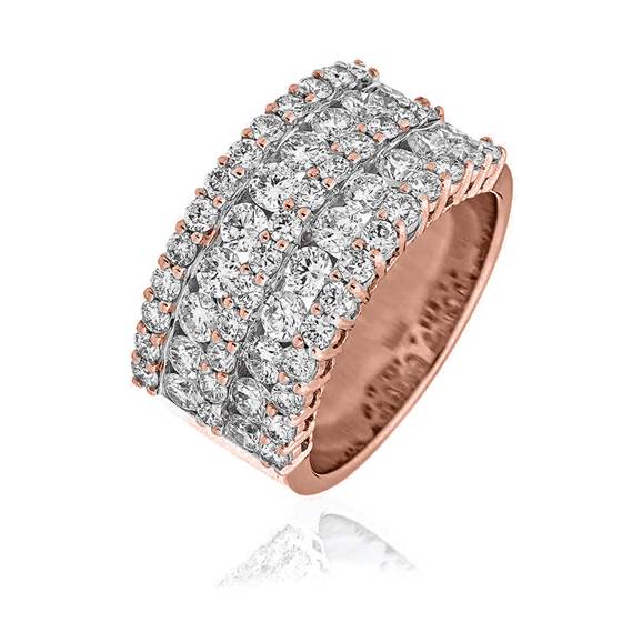 2.80ct Elegant Round Diamond Multi Row Dress Ring