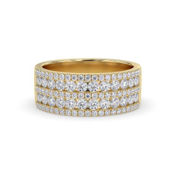 1.25ct Elegant Round Diamond Multi Row Dress Ring