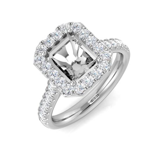 2.27ct SI1/K Radiant cut Natural Diamond Engagement Ring in Platinum