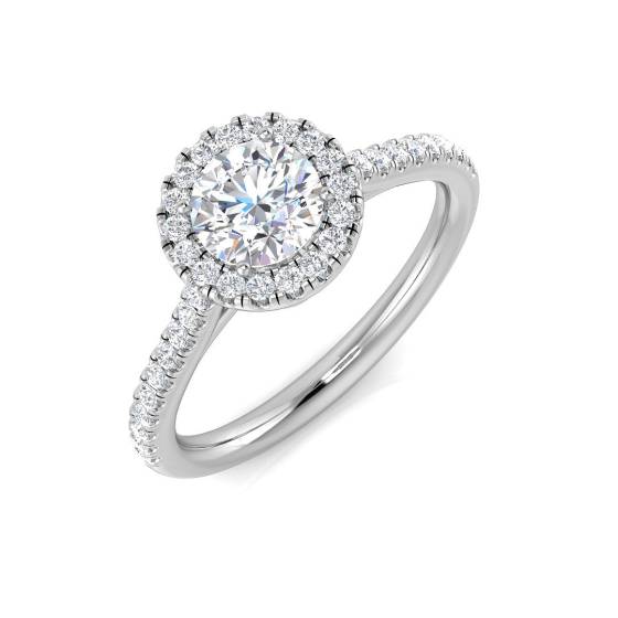 0.21ct SI1/G Round cut Natural Diamond Engagement Ring in Platinum