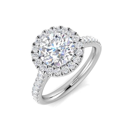 1.97ct SI2/G Round cut Natural Diamond Engagement Ring in Platinum