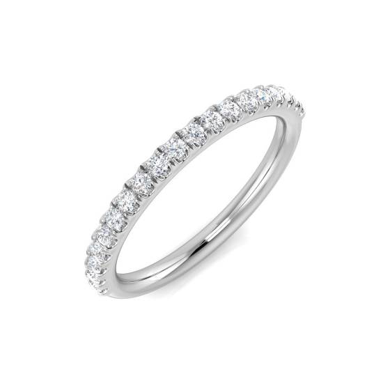 0.24ct I1/G Round cut Natural Diamond Half Eternity Ring in Platinum