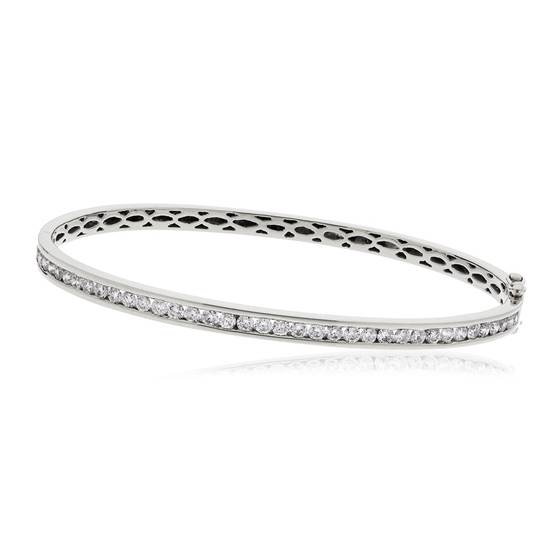 1.50ct VS/F-G Round Cut Channel Set Bangle